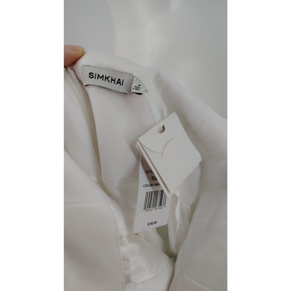 Simkhai Ziva White Embellished Mini Dress Crystal Sequin Size 8 Bridal - Picture 16 of 16